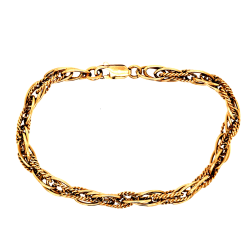 Pre Owned 9ct Fancy Link Bracelet ZU472